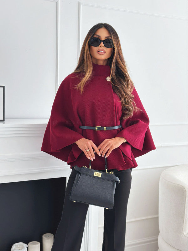 Stand Collar Cloak Top