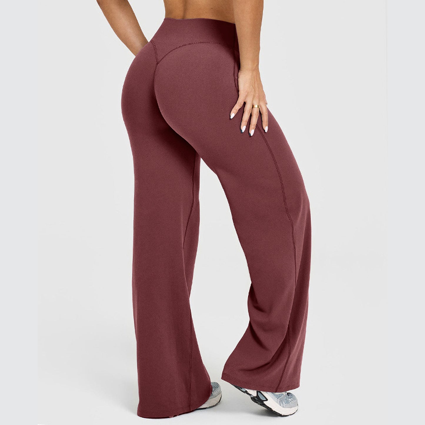 Women's Straight-leg Yoga Pants Exercise And Fitness Trousers