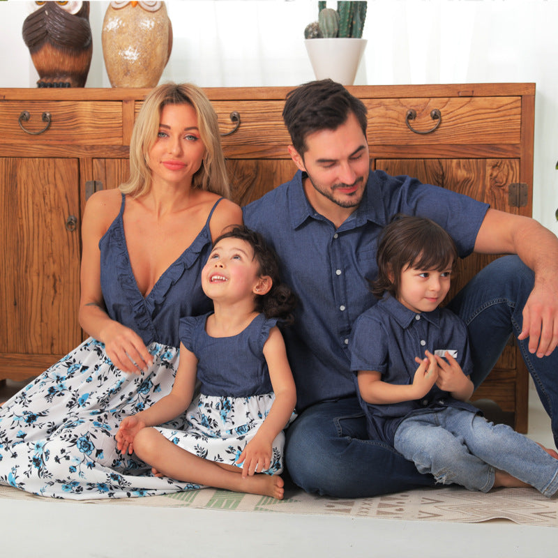 Family Matching Denim Outfits