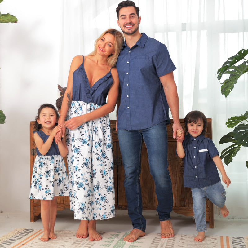 Family Matching Denim Outfits