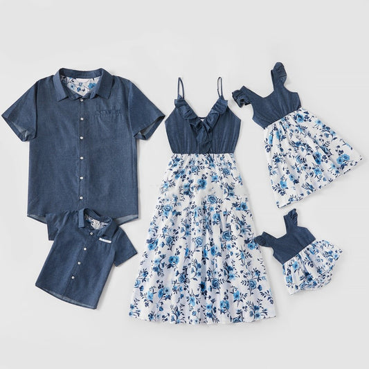 Family Matching Denim Outfits