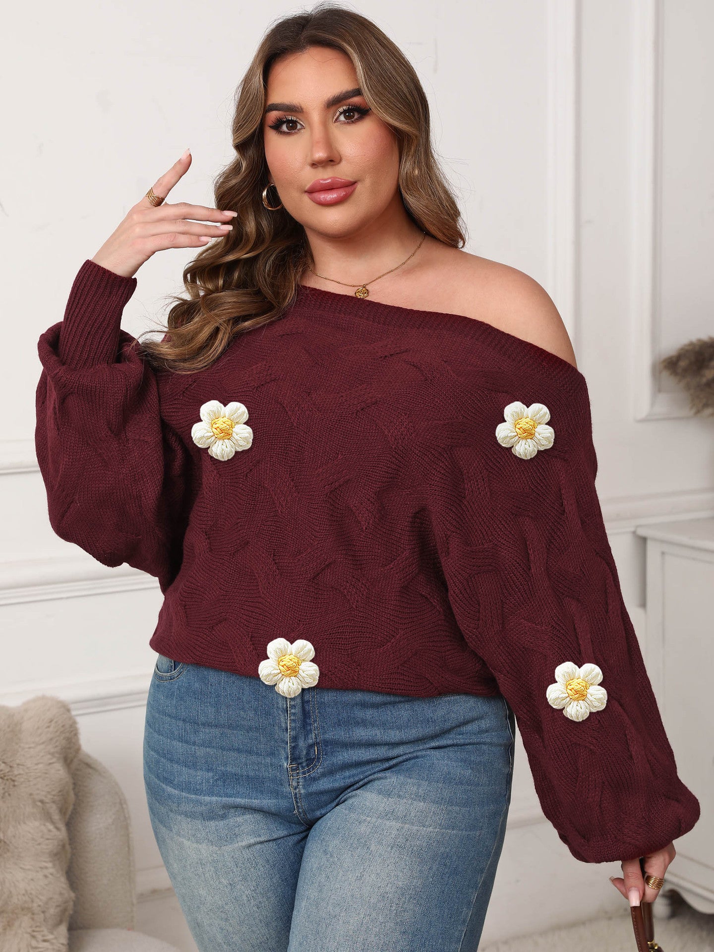 Batwing Sleeve Loose Pullover Female