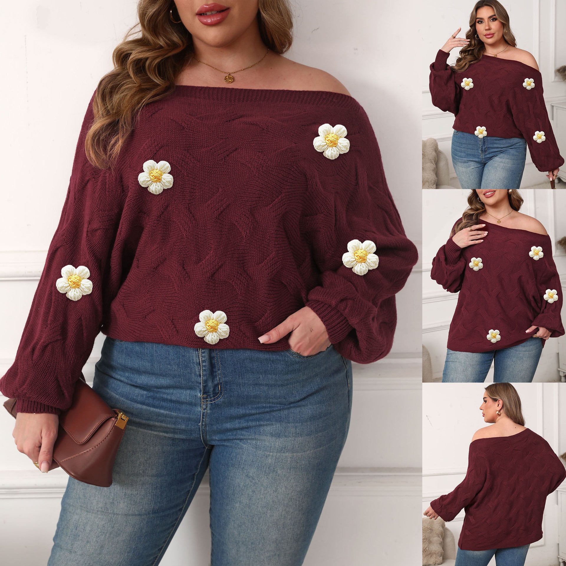 Batwing Sleeve Loose Pullover Female