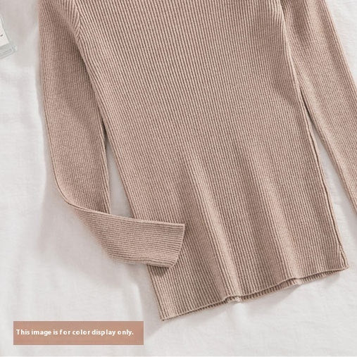 Women's Half Turtleneck Sweater Long Sleeve Pullover Bottoming Shirt
