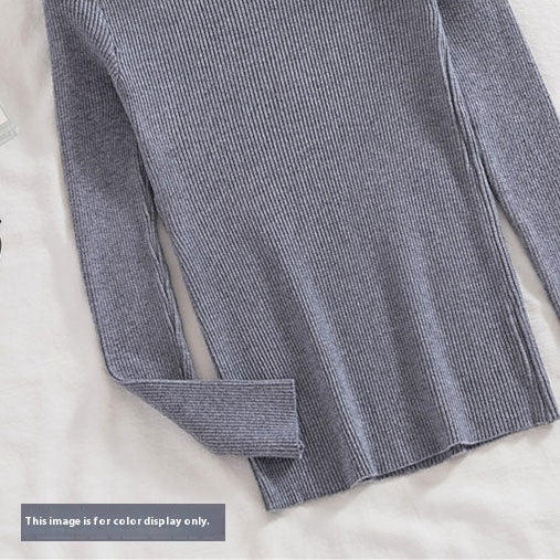 Women's Half Turtleneck Sweater Long Sleeve Pullover Bottoming Shirt