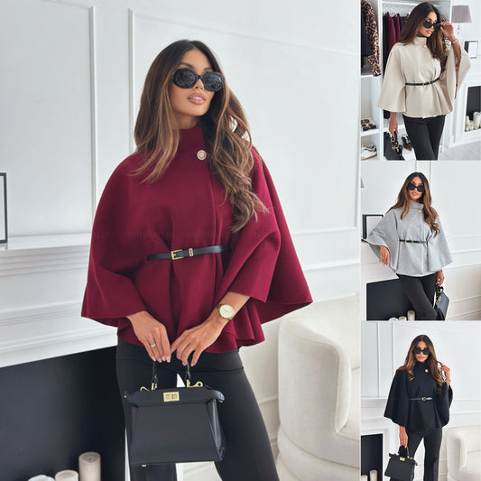 Stand Collar Cloak Top