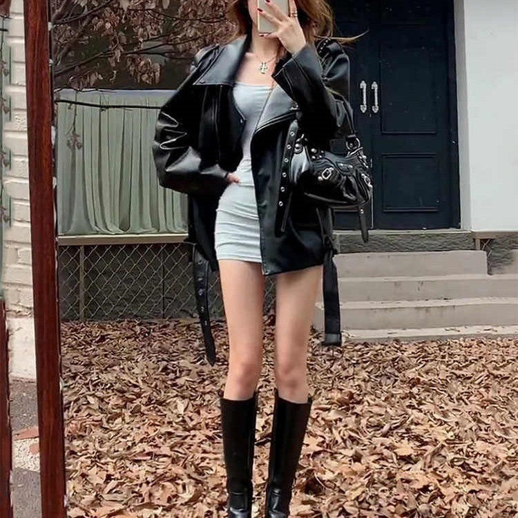 All-Match Leather Coat