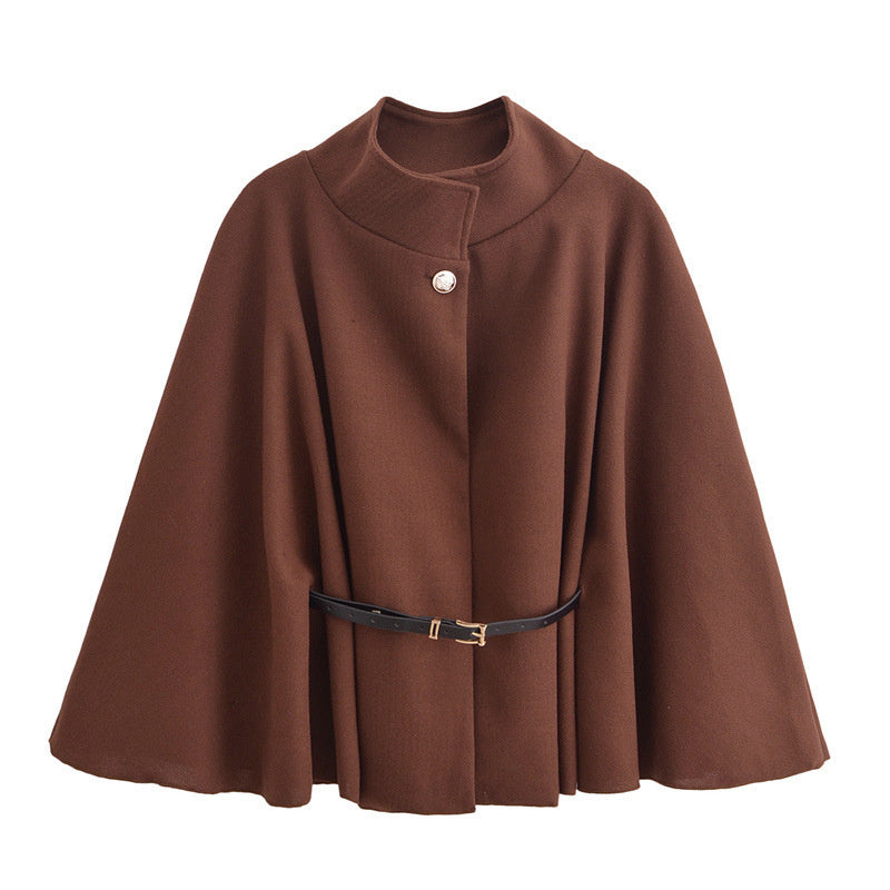 New Stand Collar Batwing Sleeves Cloak Top