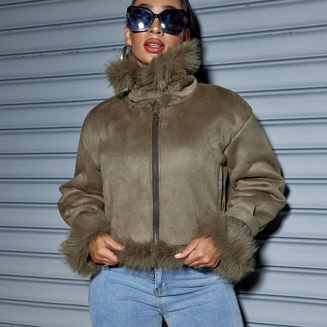 Soft Suede Winter Coat
