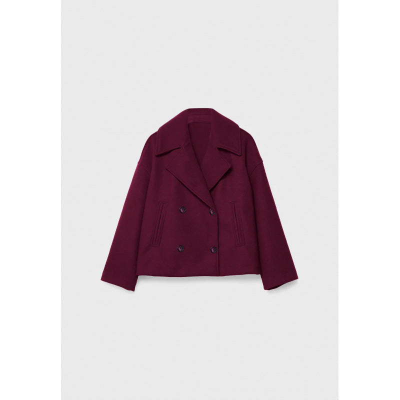 Loose Woolen Short Coat