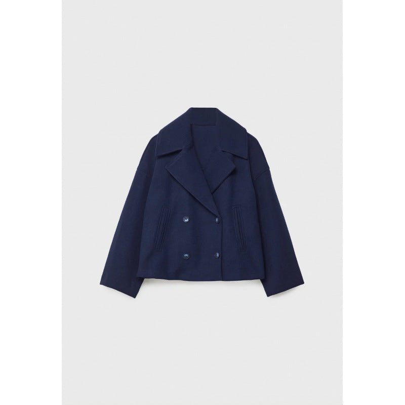 Loose Woolen Short Coat