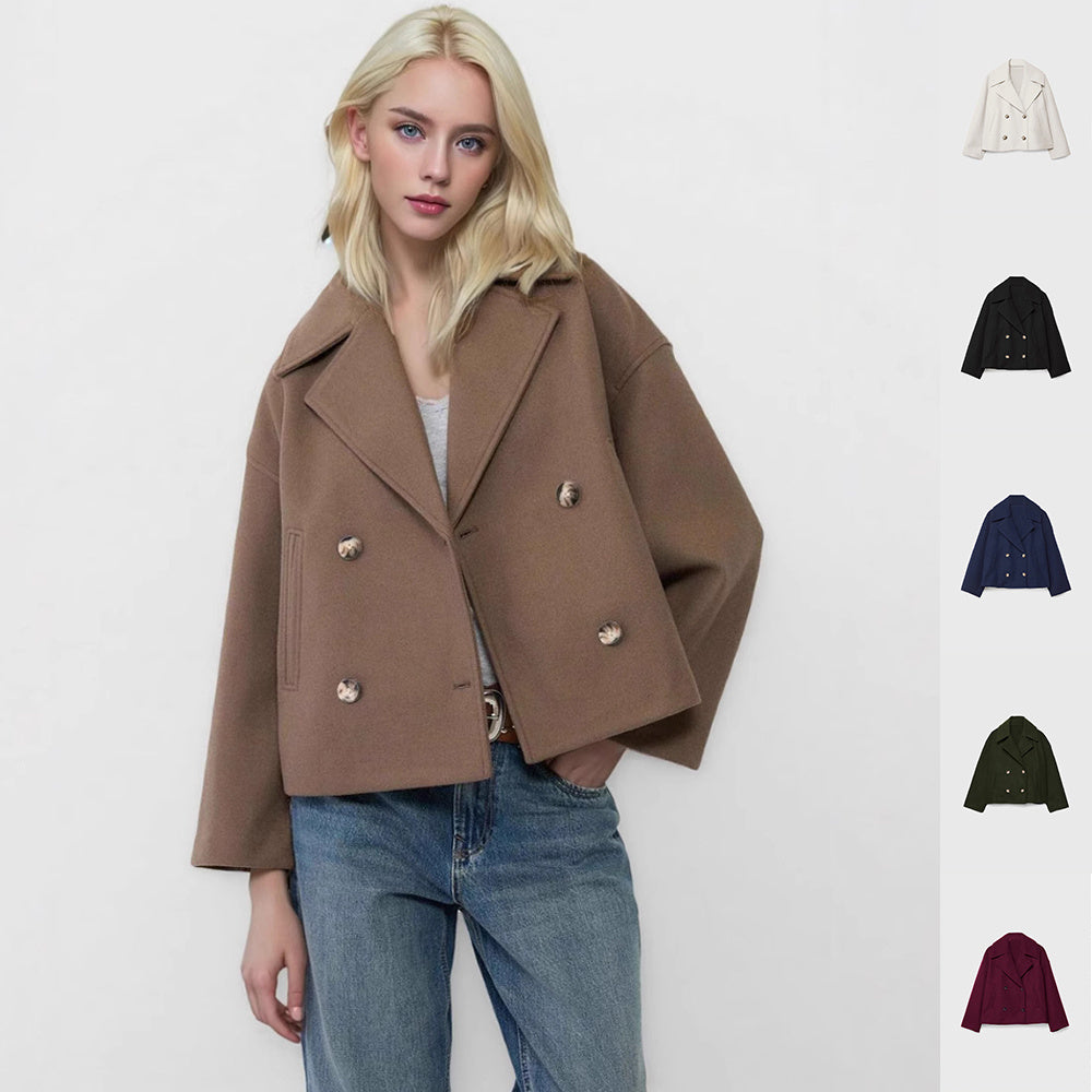 Loose Woolen Short Coat