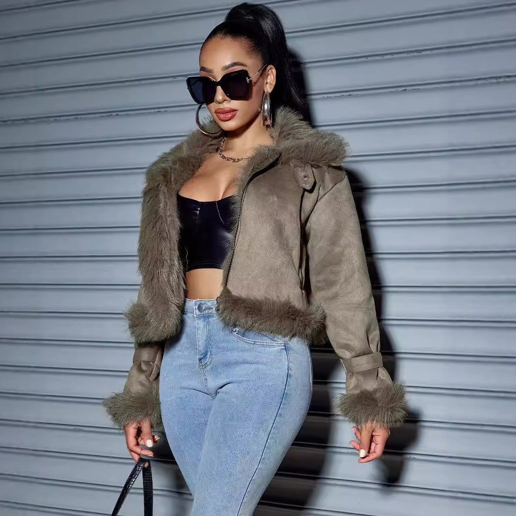 Soft Suede Winter Coat