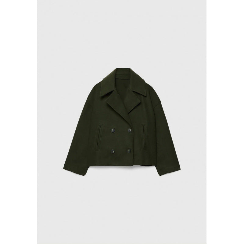 Loose Woolen Short Coat