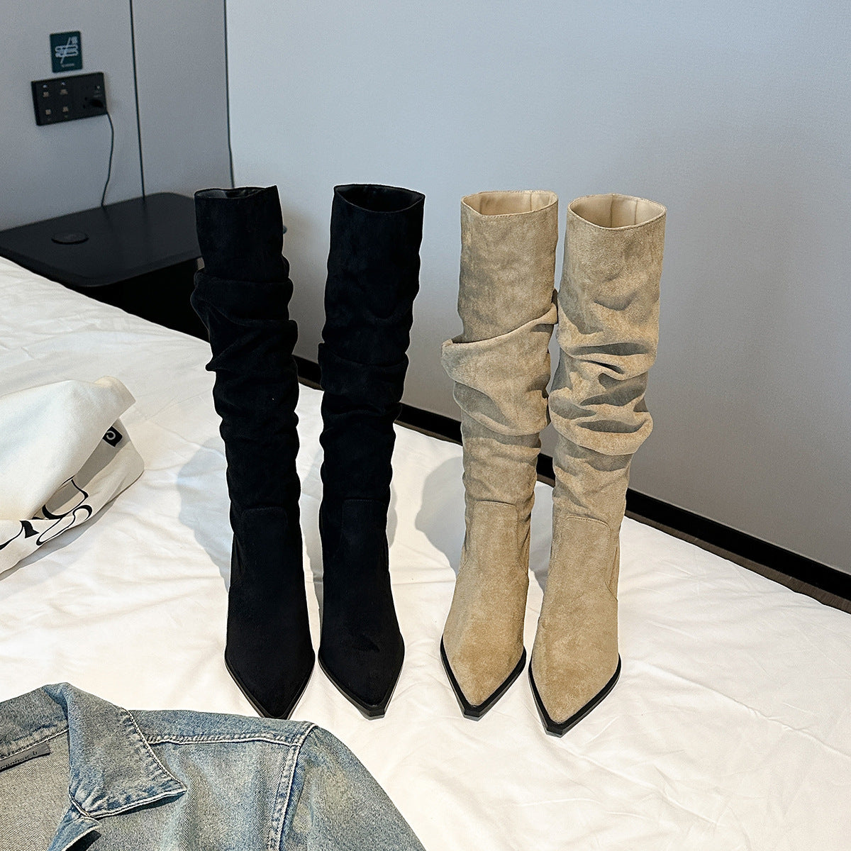 Skinny Fit Knee-High Boots