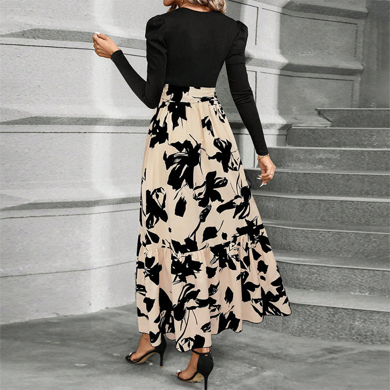 Women's Round Neck Long Sleeve Dress.