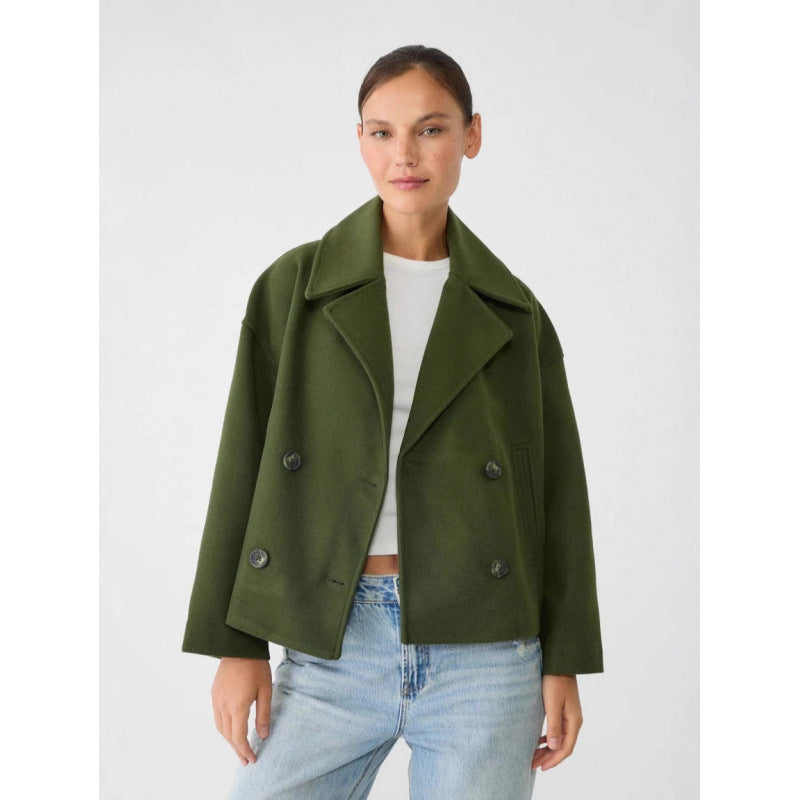 Loose Woolen Short Coat