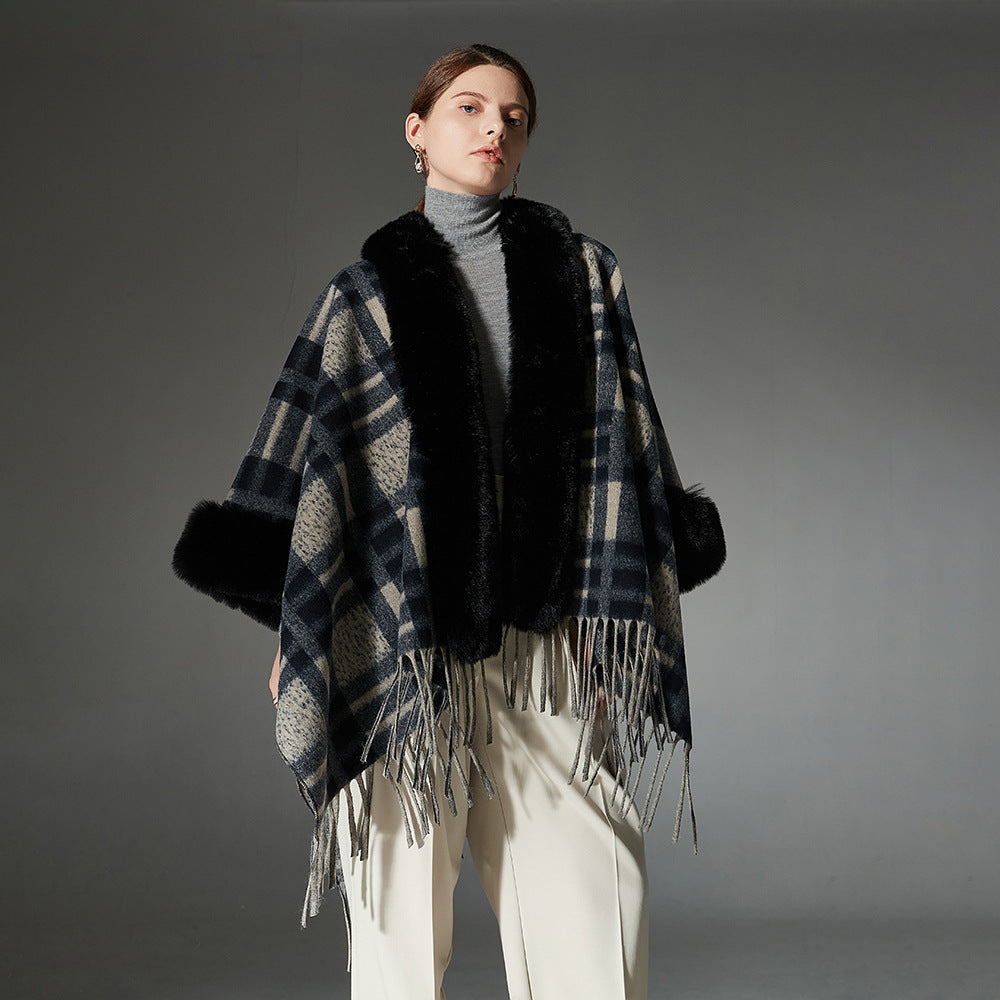 Cozy Plaid Shawl