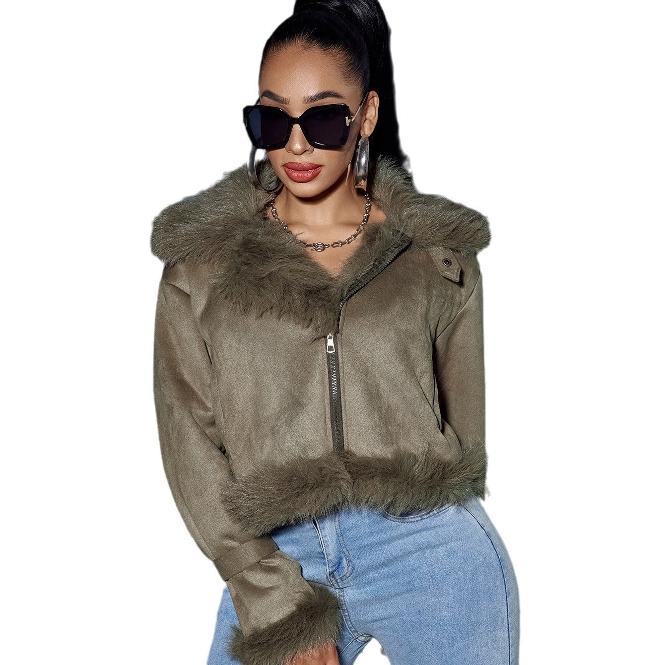 Soft Suede Winter Coat