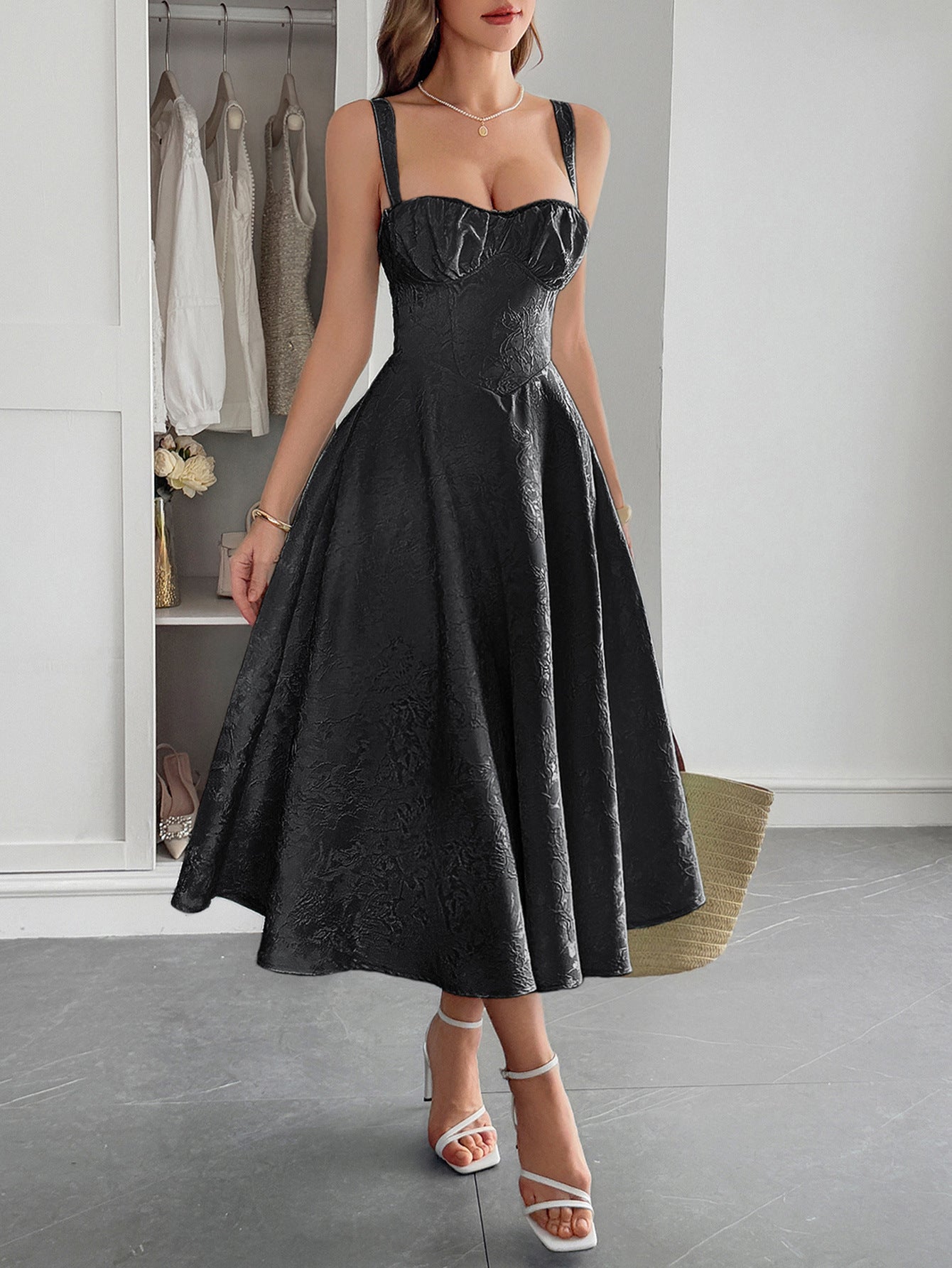 Graceful Strap Maxi Dress