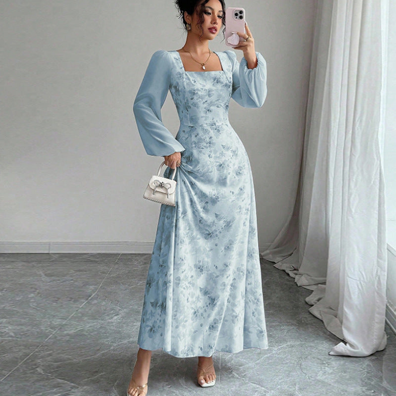 Chiffon Long-Sleeve Dress