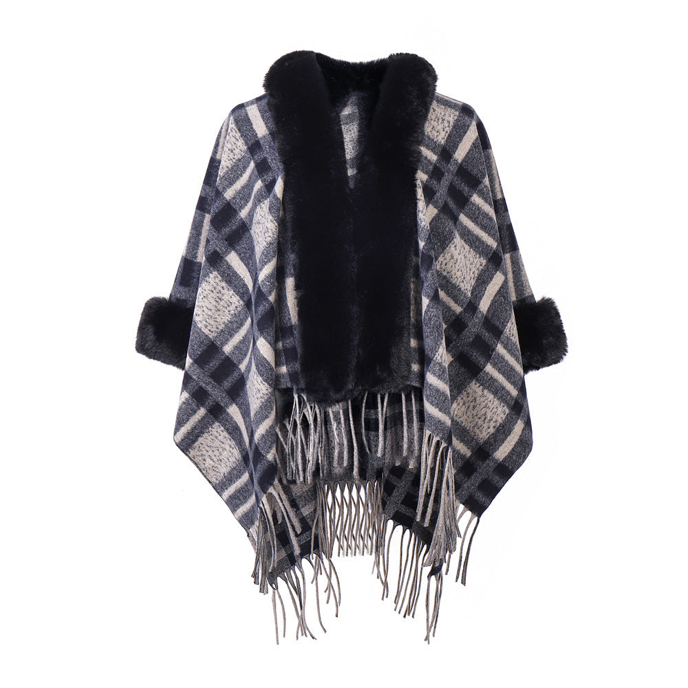 Cozy Plaid Shawl