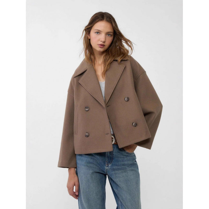 Loose Woolen Short Coat