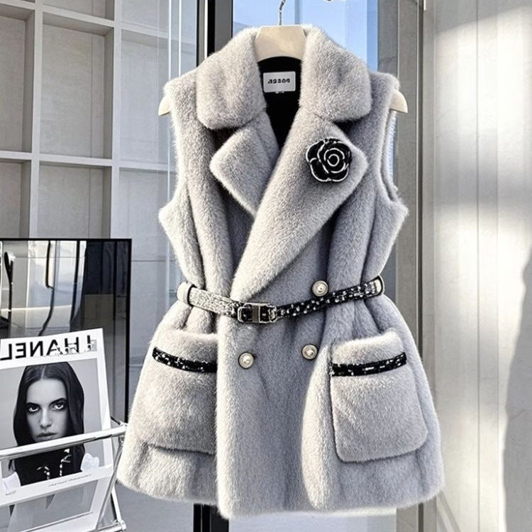 Waist-Tight Gray Vest